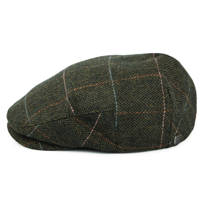 Brixton Hats Hooligan Windowpane Herringbone Flat Cap - Bronze-Black