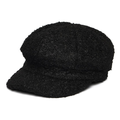 Whiteley Hats Bouclé Baker Boy Cap - Black