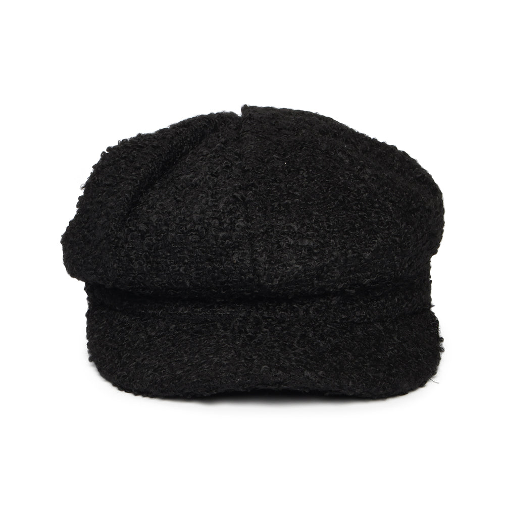 Whiteley Hats Bouclé Baker Boy Cap - Black