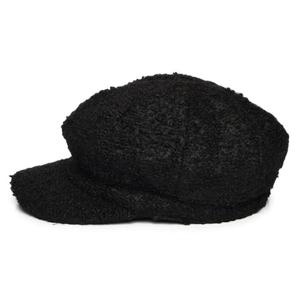 Whiteley Hats Bouclé Baker Boy Cap - Black