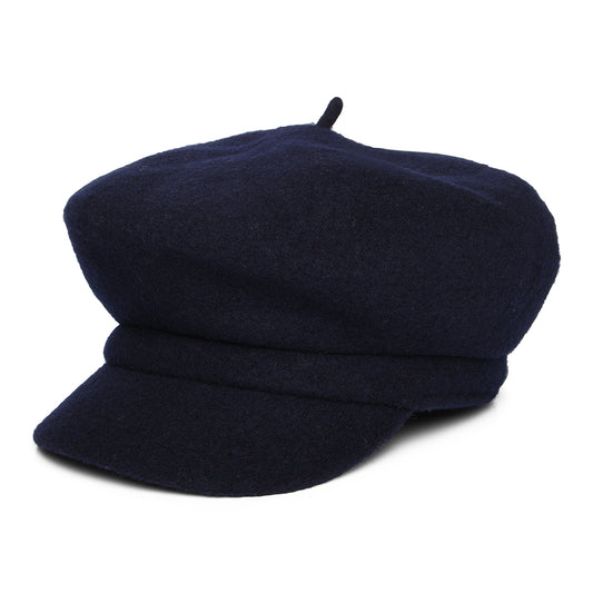 Whiteley Hats Vanessa Wool Baker Boy Cap - Navy Blue