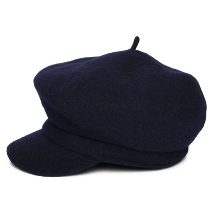 Whiteley Hats Vanessa Wool Baker Boy Cap - Navy Blue