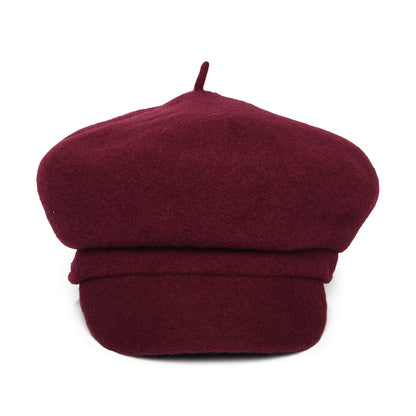 Whiteley Hats Vanessa Wool Baker Boy Cap - Merlot