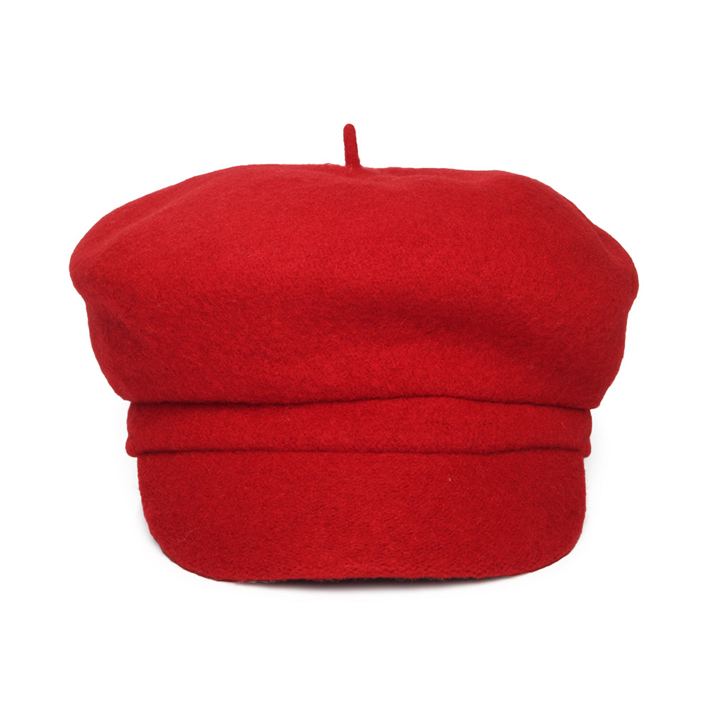 Whiteley Hats Vanessa Wool Baker Boy Cap - Berry