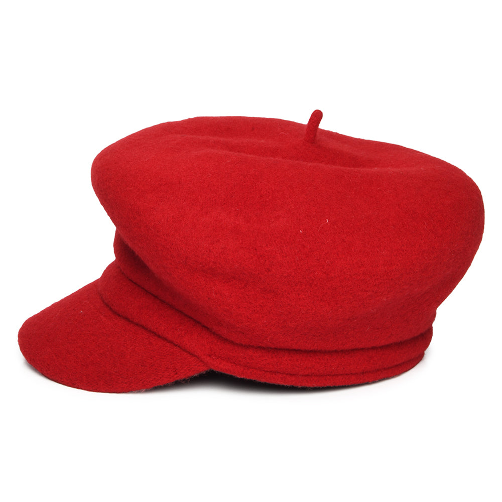 Whiteley Hats Vanessa Wool Baker Boy Cap - Berry