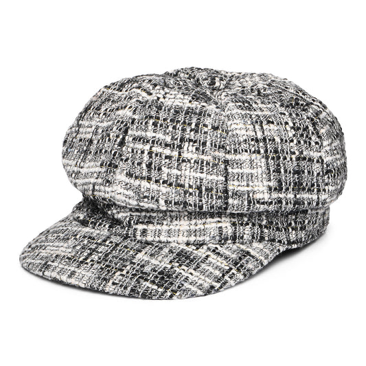 Whiteley Hats Tweed Baker Boy Cap - Grey