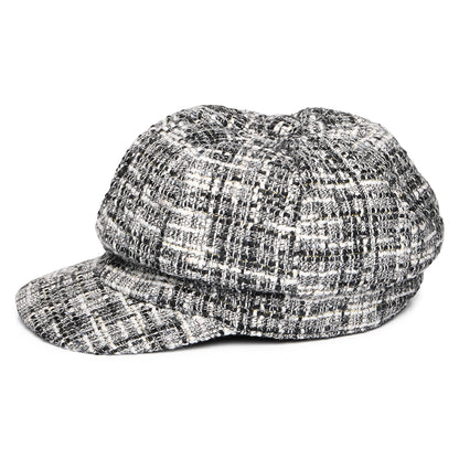 Whiteley Hats Tweed Baker Boy Cap - Grey