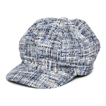 Whiteley Hats Tweed Baker Boy Cap - Blue