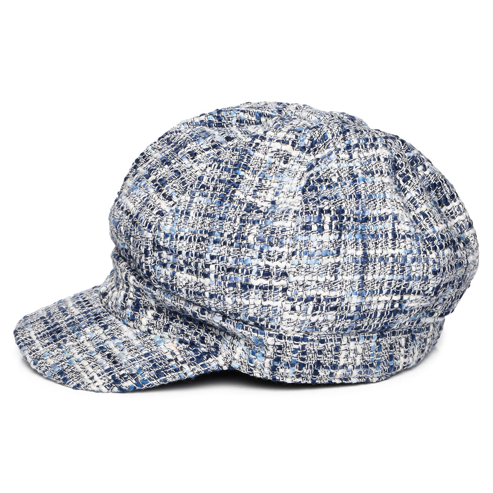 Whiteley Hats Tweed Baker Boy Cap - Blue