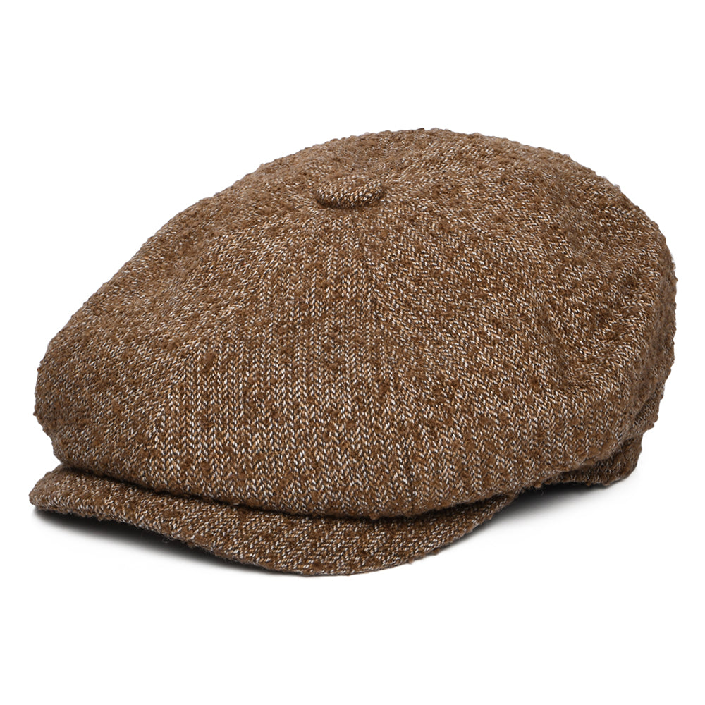 Bailey Hats Cassell Herringbone Wool Blend Newsboy Cap - Rust