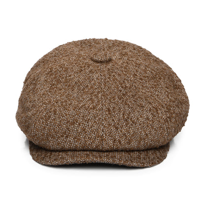 Bailey Hats Cassell Herringbone Wool Blend Newsboy Cap - Rust