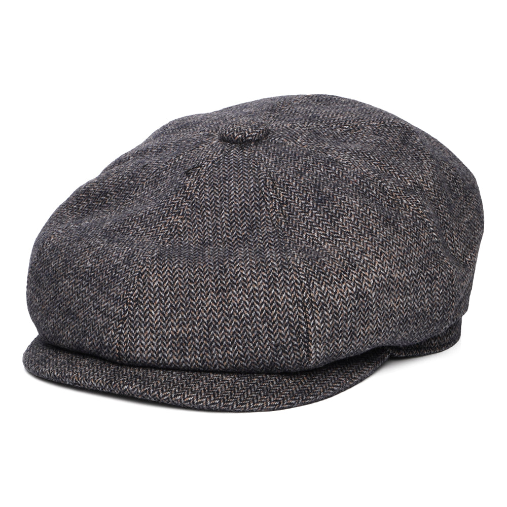 Bailey Hats Cassell Herringbone Wool Blend Newsboy Cap - Navy Blue