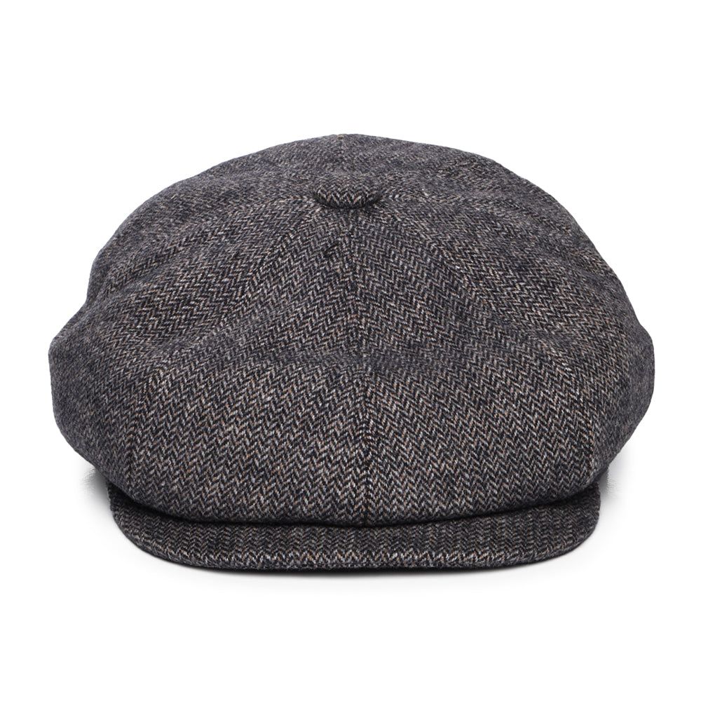 Bailey Hats Cassell Herringbone Wool Blend Newsboy Cap - Navy Blue