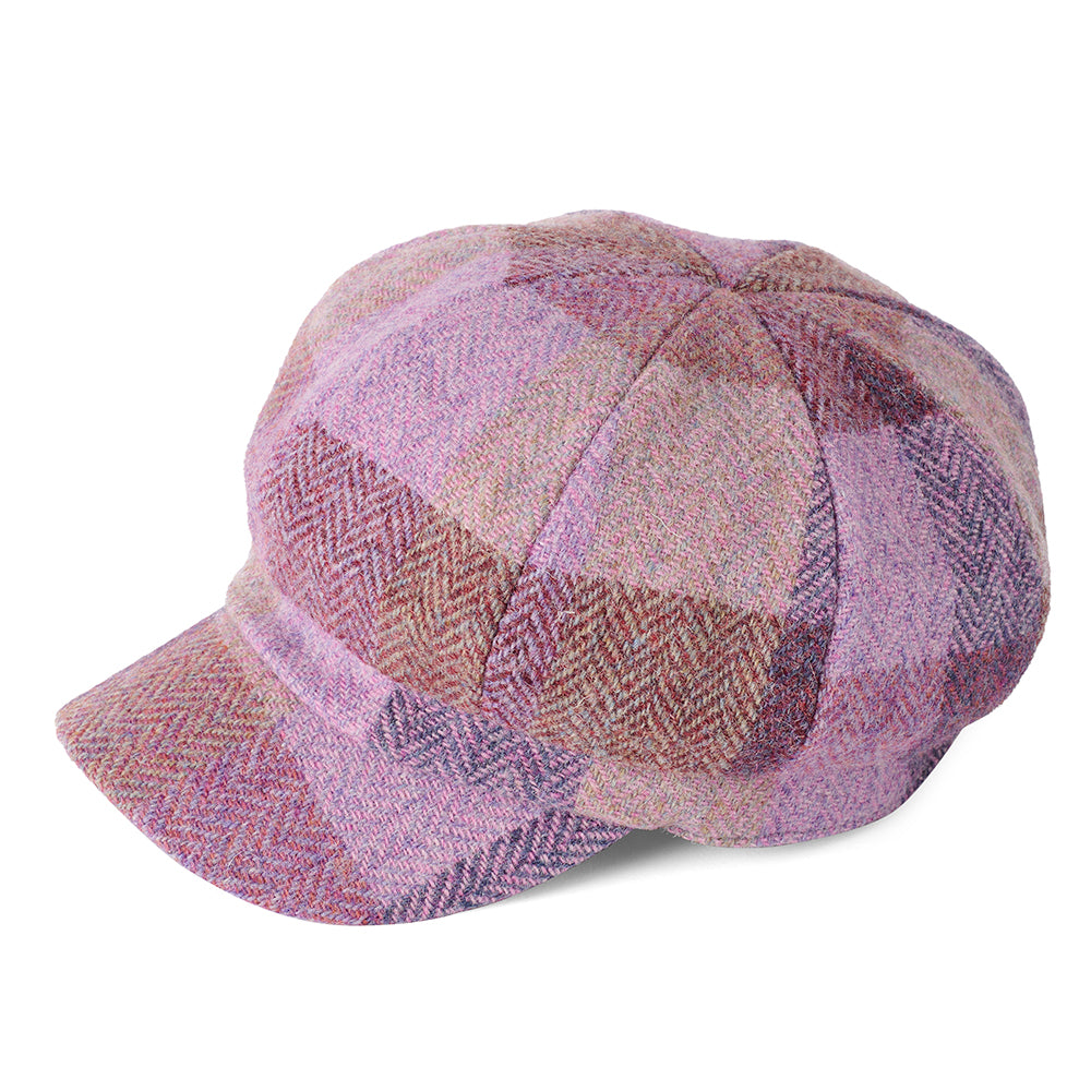 Failsworth Hats Harris Tweed Gabby Baker Boy Cap - Lavender