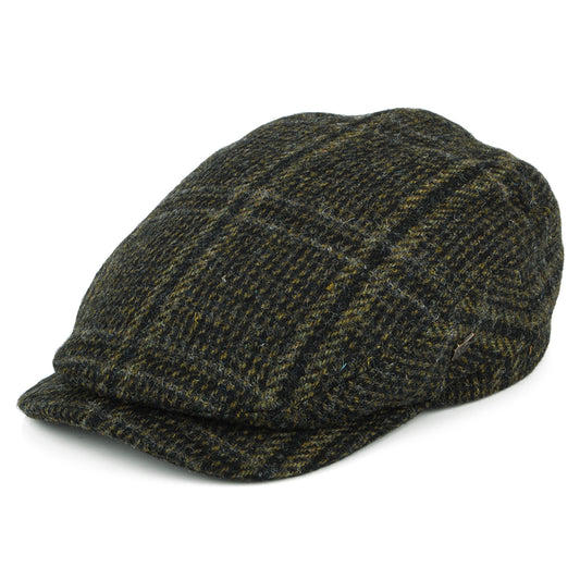 Failsworth Hats Harris Tweed Extented Bill Finsbay Flat Cap - Forest