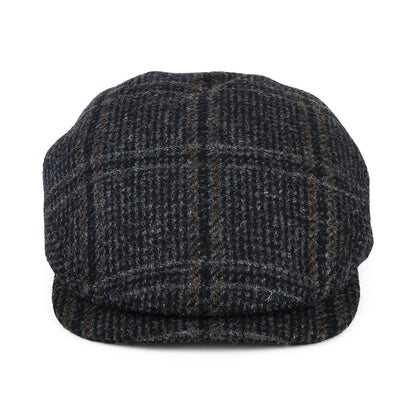 Failsworth Hats Harris Tweed Extented Bill Finsbay Flat Cap - Navy Blue