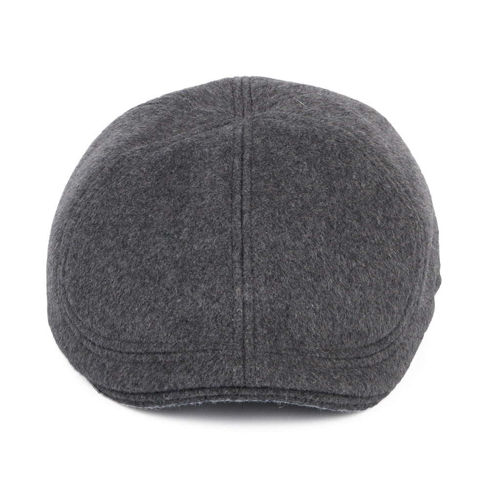 Failsworth Hats Porto Brushed Wool Blend Duckbill Flat Cap - Grey