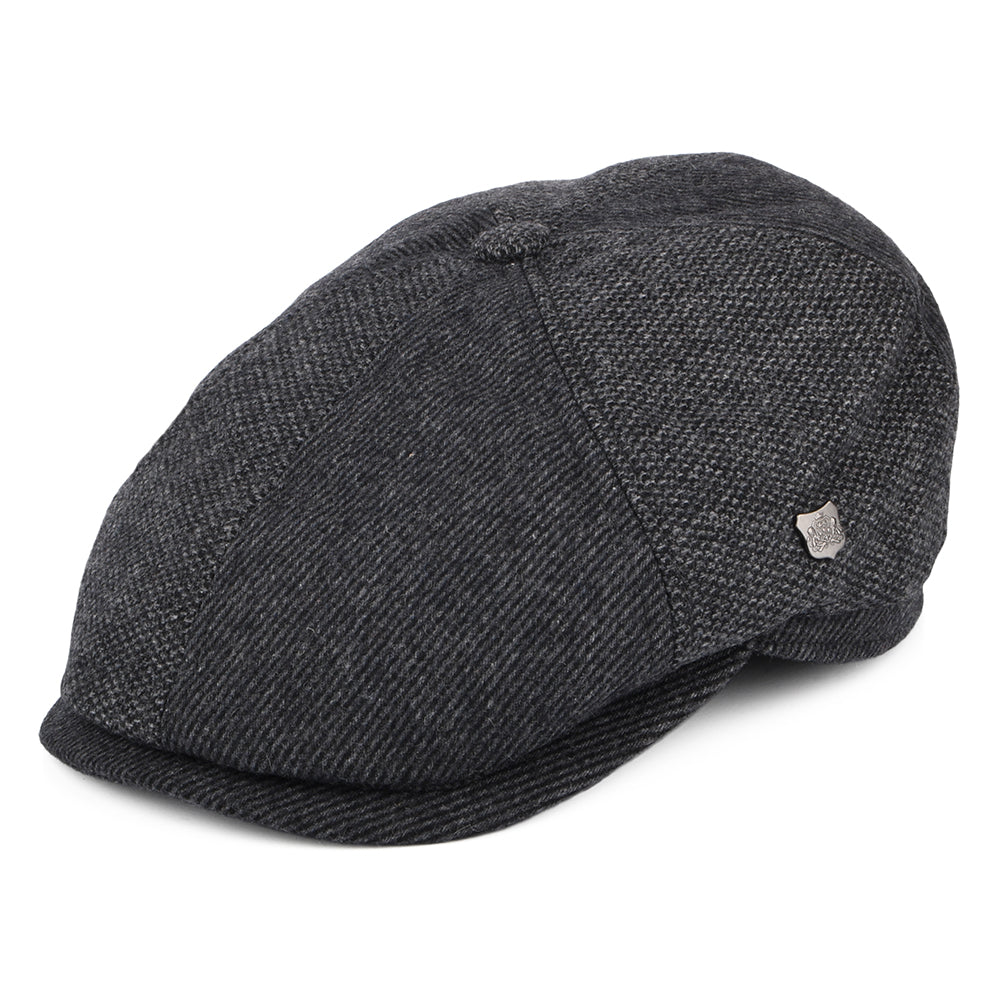 Failsworth Hats Hudson Mix Wool Blend Newsboy Cap - Charcoal