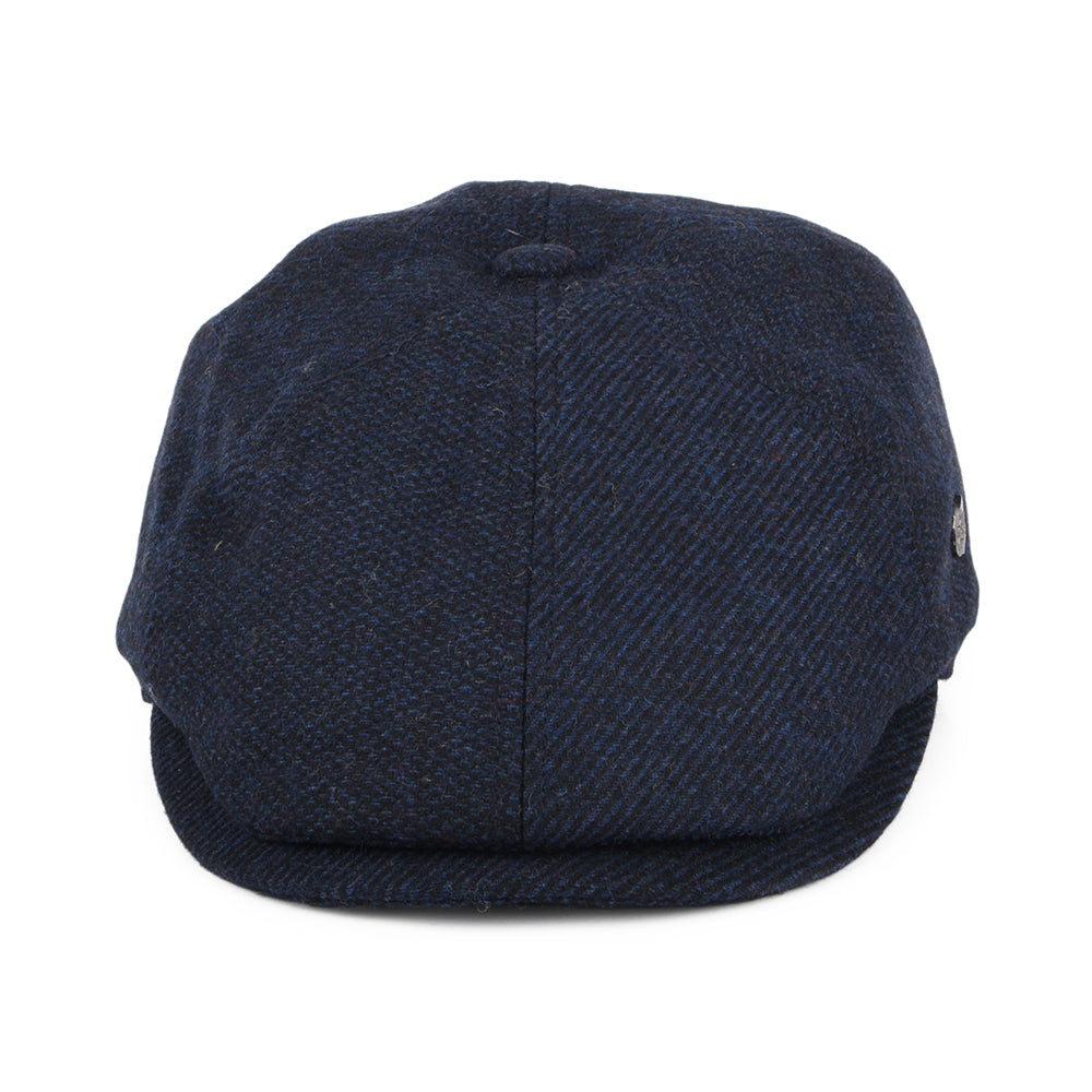 Failsworth Hats Hudson Mix Wool Blend Newsboy Cap - Navy Blue