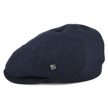 Failsworth Hats Hudson Mix Wool Blend Newsboy Cap - Navy Blue