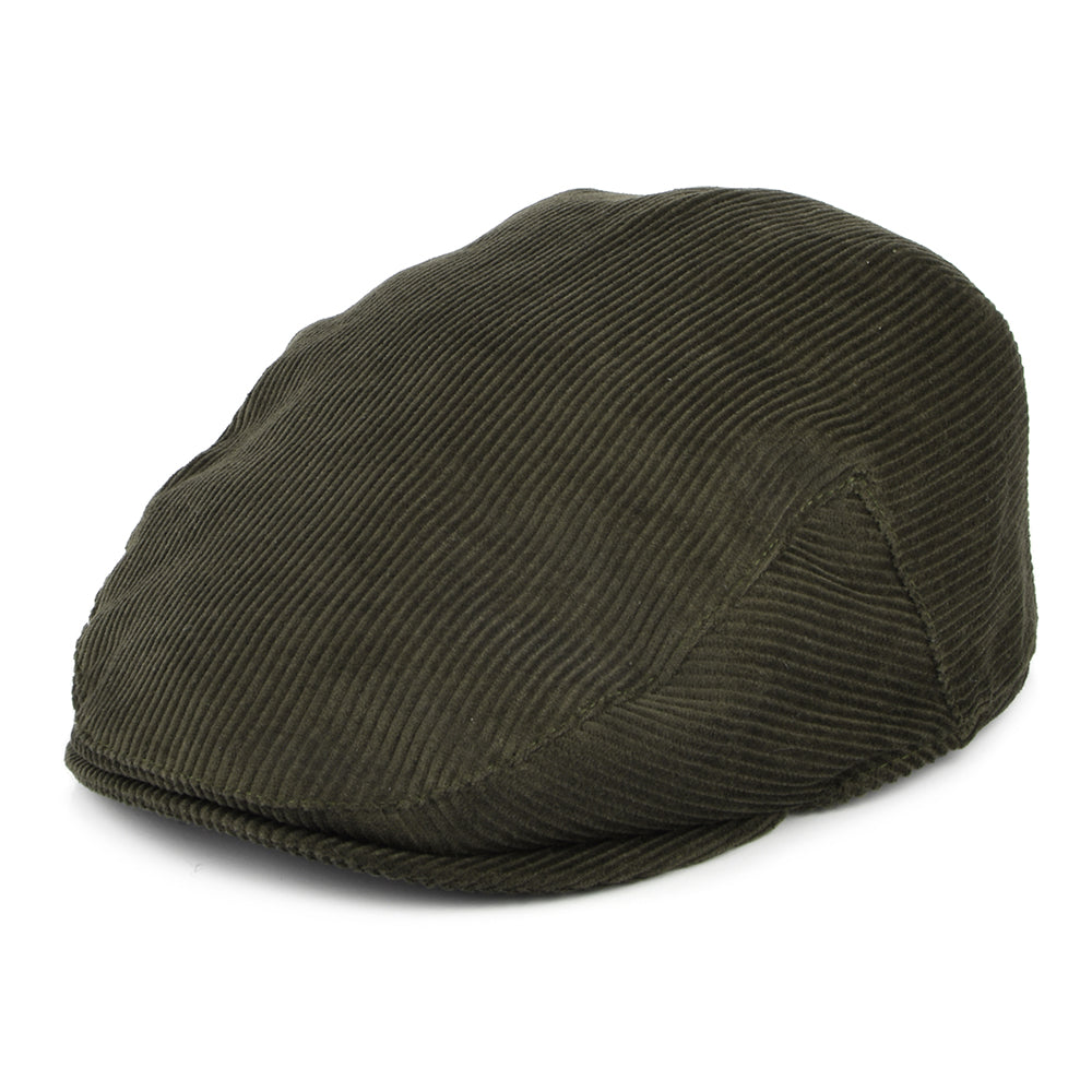 Failsworth Hats Corduroy Flat Cap - Olive