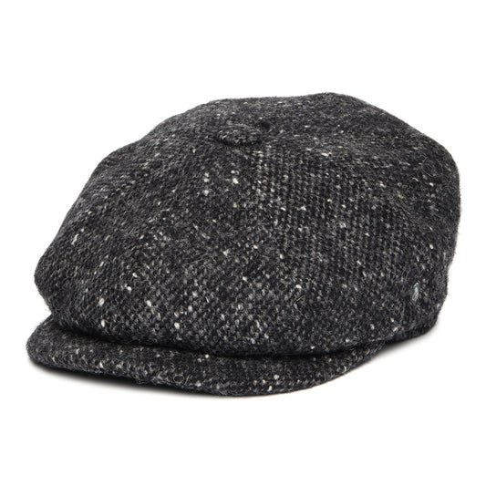 City Sport Donegal Tweed Marl Deep Fit Newsboy Cap - Charcoal