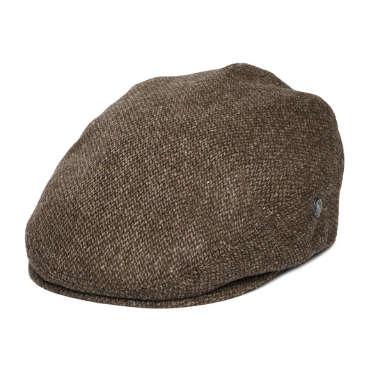 City Sport Merino Wool Flat Cap - Brown