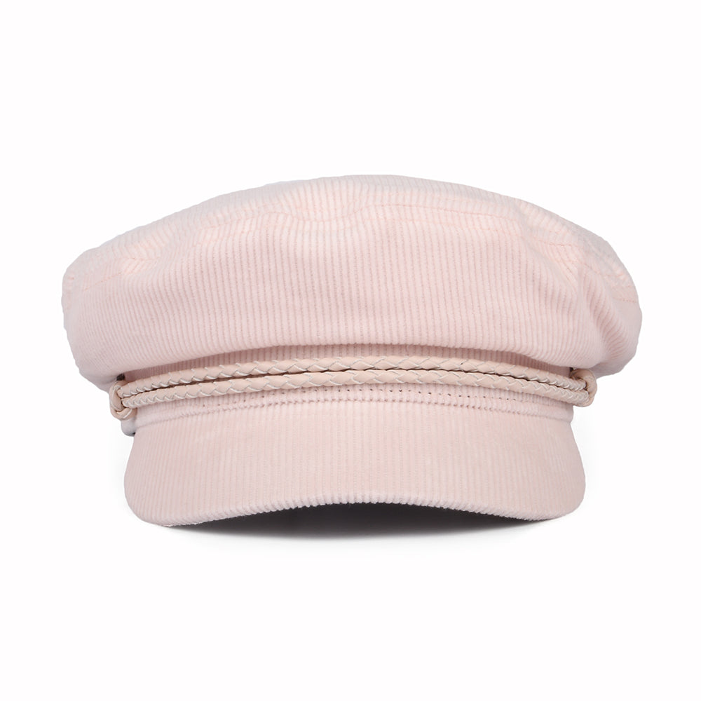 Brixton Hats Corduroy Fiddler Cap - Dusky Pink