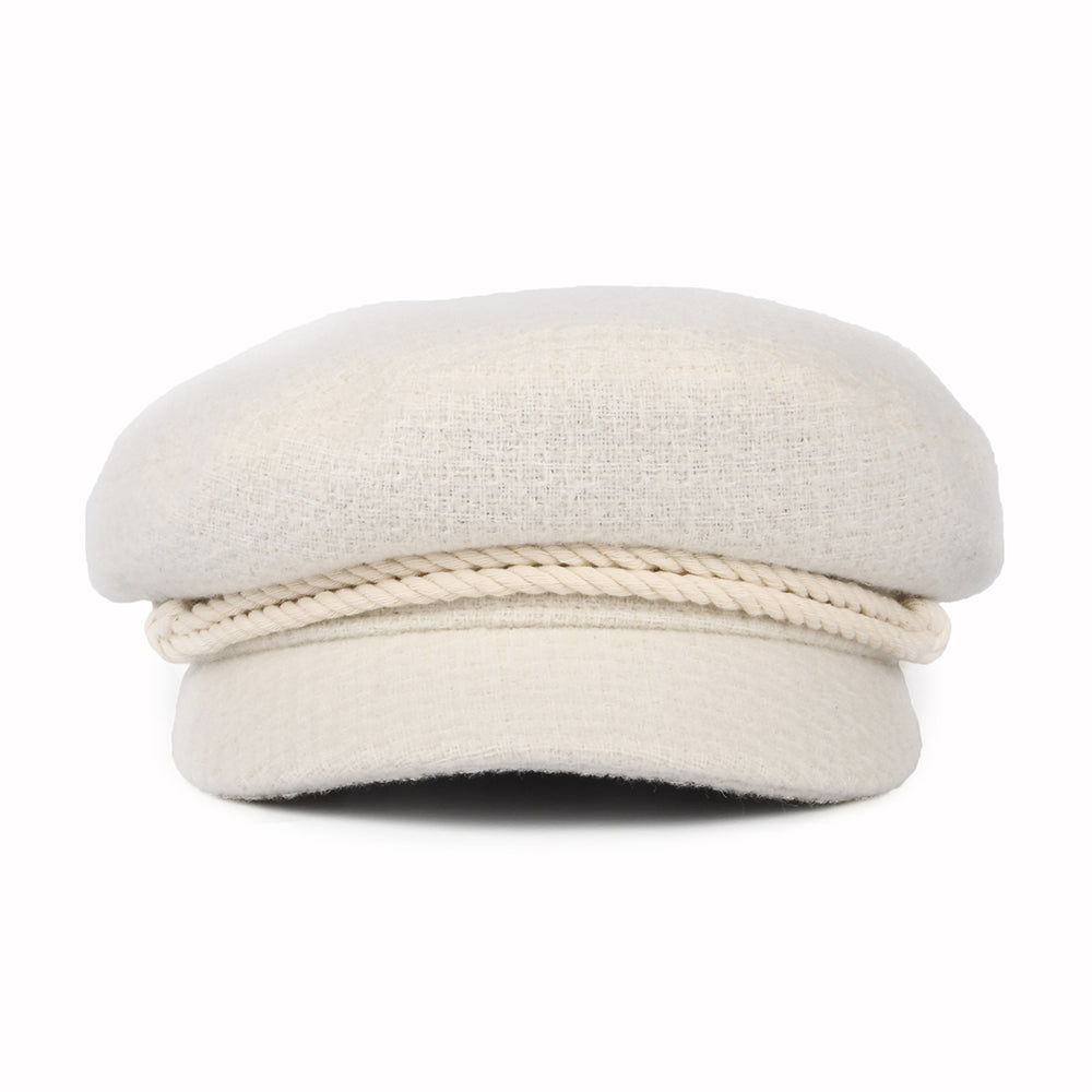 Brixton Hats Boucle Fiddler Cap - Off White