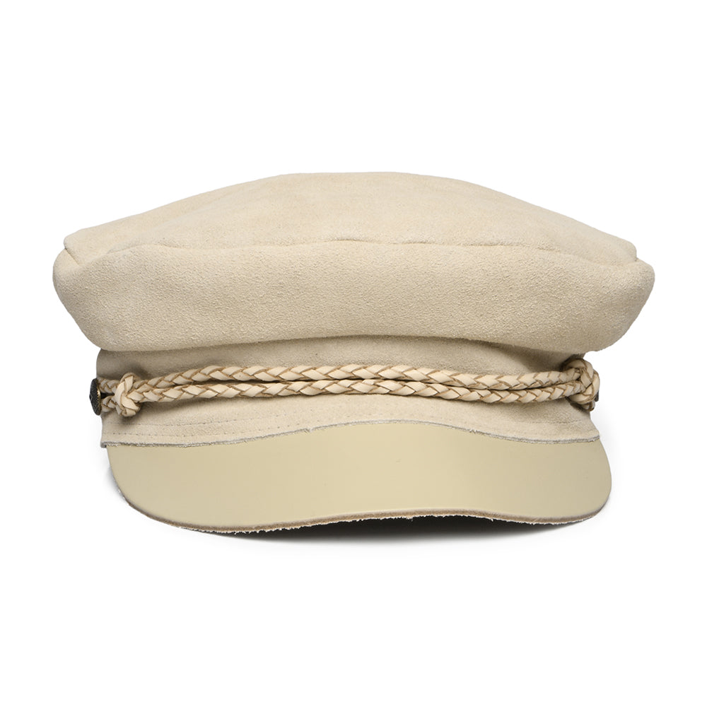 Brixton Hats Kayla Reserve Suede Fiddler Cap - Cream