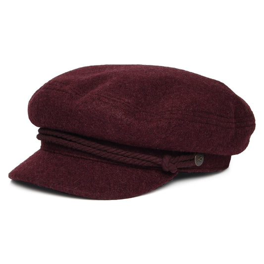 Brixton Hats Wool Blend Fiddler Cap - Mahogany