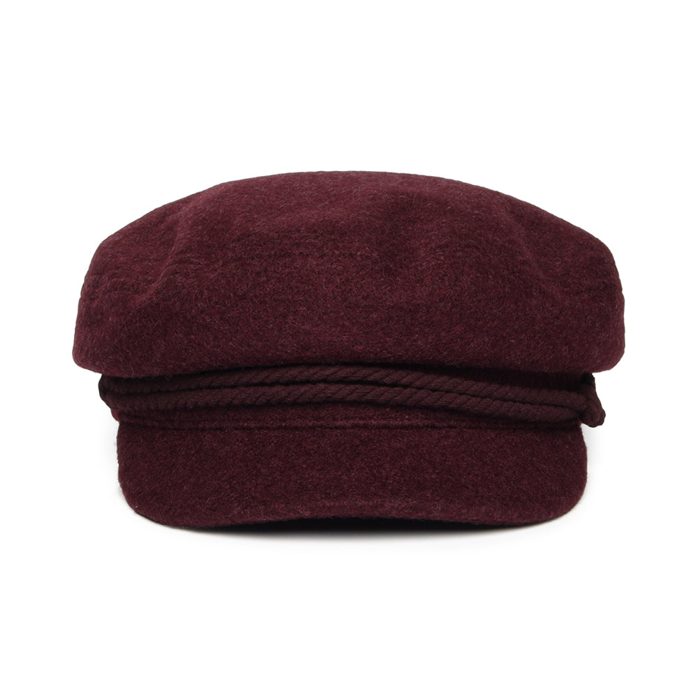 Brixton Hats Wool Blend Fiddler Cap - Mahogany