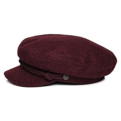 Brixton Hats Wool Blend Fiddler Cap - Mahogany