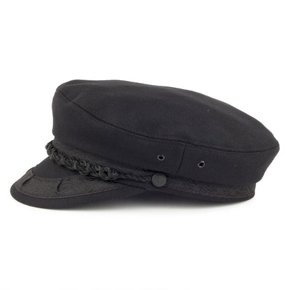 Jaxon & James Wool Greek Fisherman Cap - Black