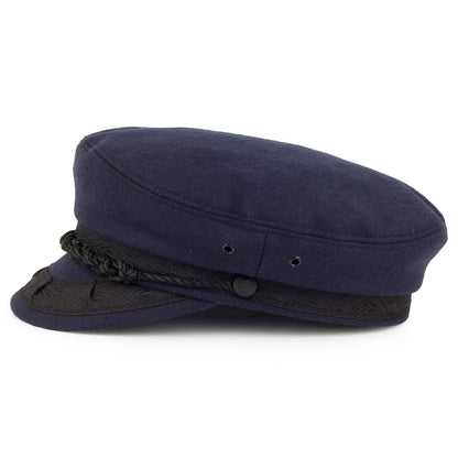 Jaxon & James Wool Greek Fisherman Cap - Navy Blue