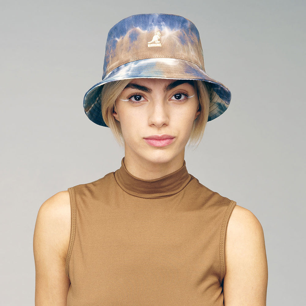 Kangol Tie Dye Bucket Hat - Brown-Blue-Multi