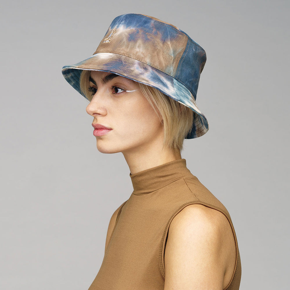 Kangol Tie Dye Bucket Hat - Brown-Blue-Multi