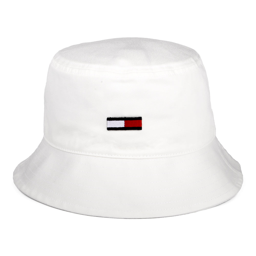 Tommy Hilfiger Hats TJW Flag Organic Cotton Bucket Hat - White