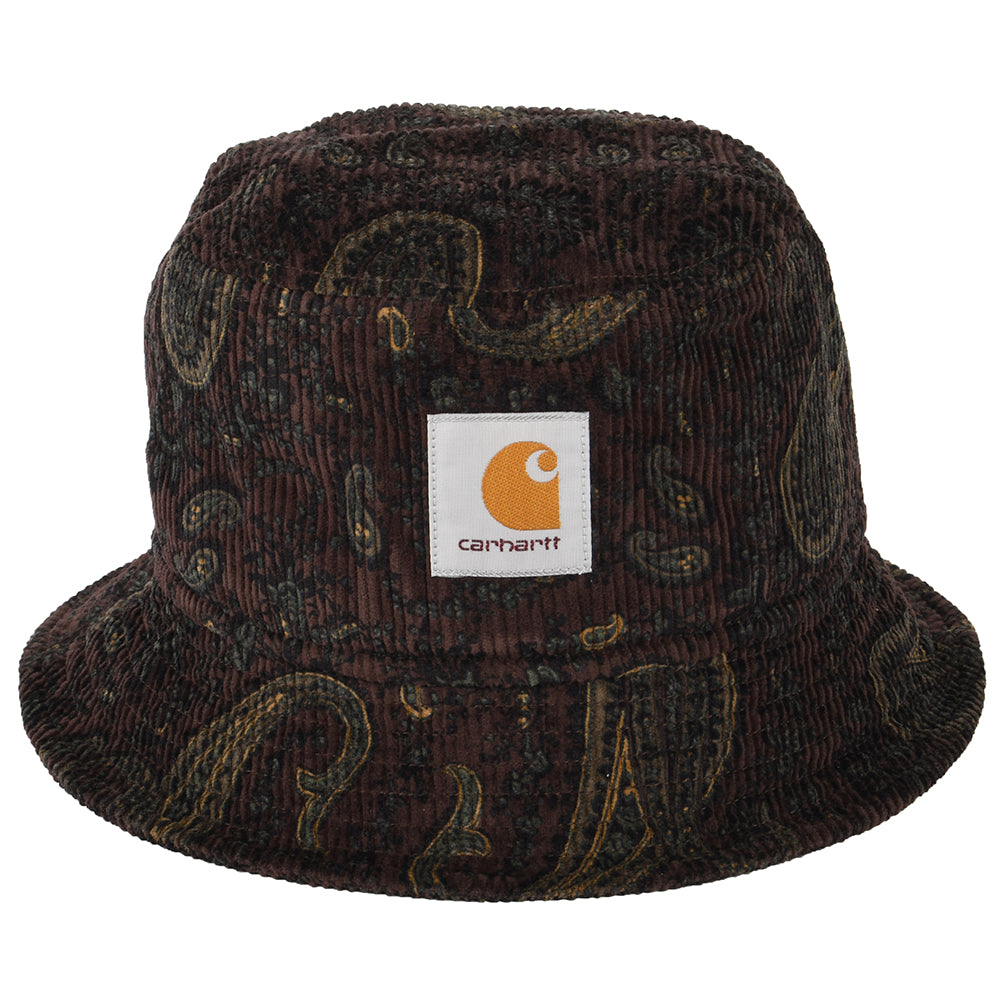 Carhartt WIP Hats Paisley Corduroy Bucket Hat - Burgundy-Multi