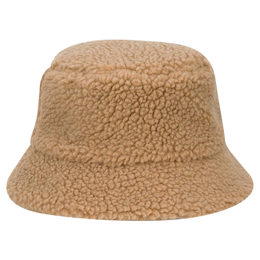 Scala Hats Kirsten Faux Sherpa Bucket Hat - Camel