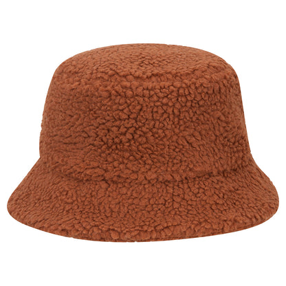 Scala Hats Kirsten Faux Sherpa Bucket Hat - Rust