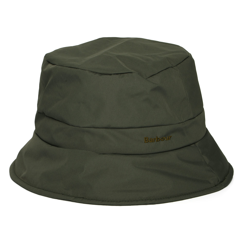 Barbour Hats Calgary Padded Showerproof Bucket Hat - Army Green