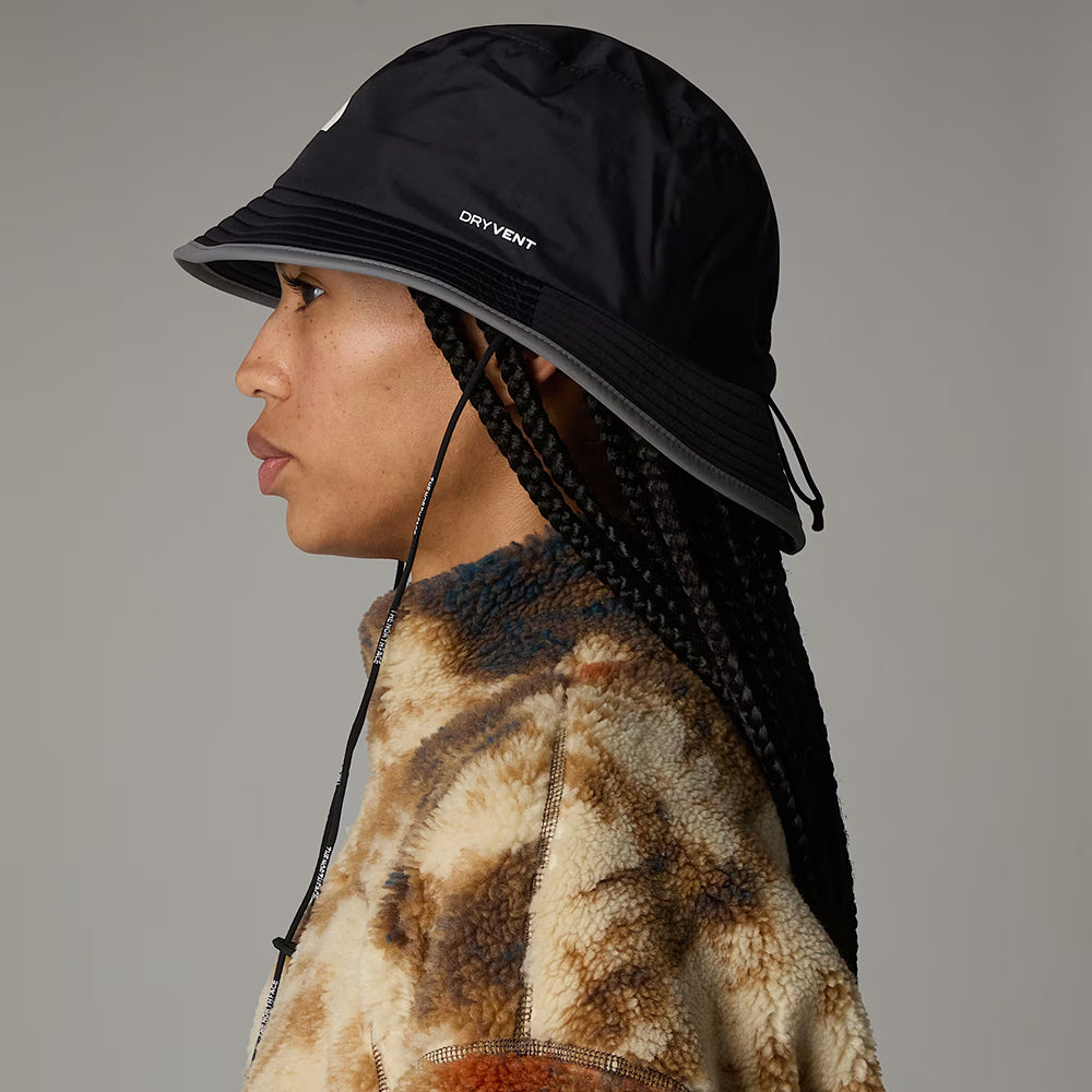 The North Face Hats Antora Waterproof Rain Bucket Hat - Black-Grey