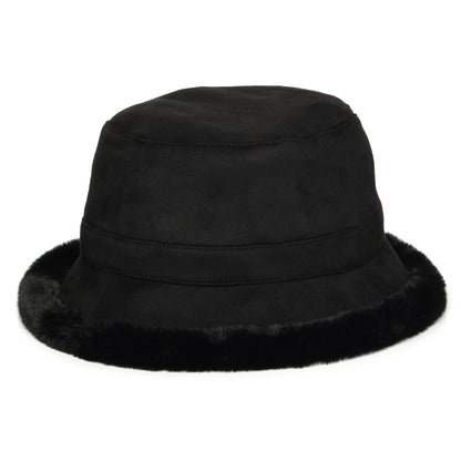 Whiteley Hats Reversible Faux Fur Bucket Hat - Black