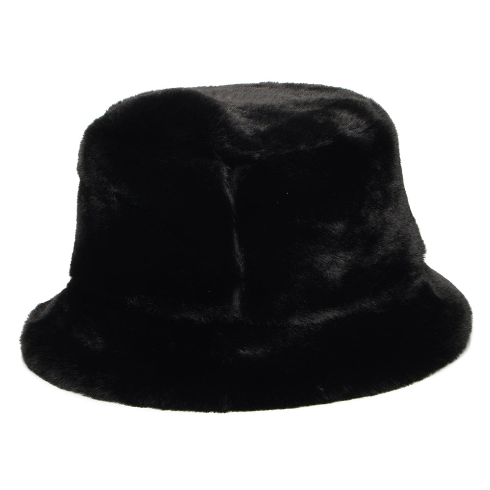 Whiteley Hats Reversible Faux Fur Bucket Hat - Black