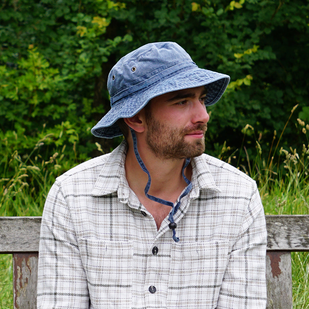 Jaxon & James Packable Cotton Boonie Hat - Navy Blue