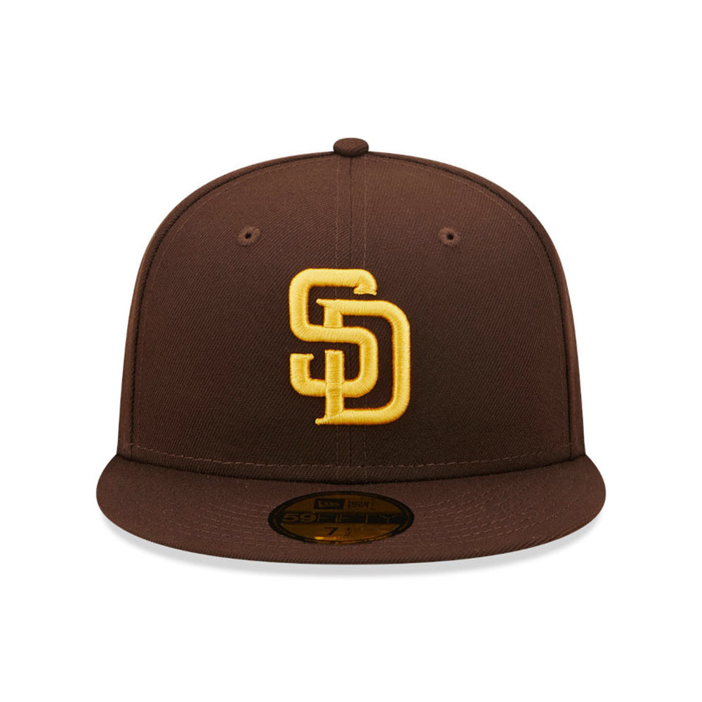 New Era 59FIFTY San Diego Padres Baseball Cap - MLB On Field AC Perf - Brown-Gold