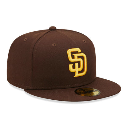 New Era 59FIFTY San Diego Padres Baseball Cap - MLB On Field AC Perf - Brown-Gold