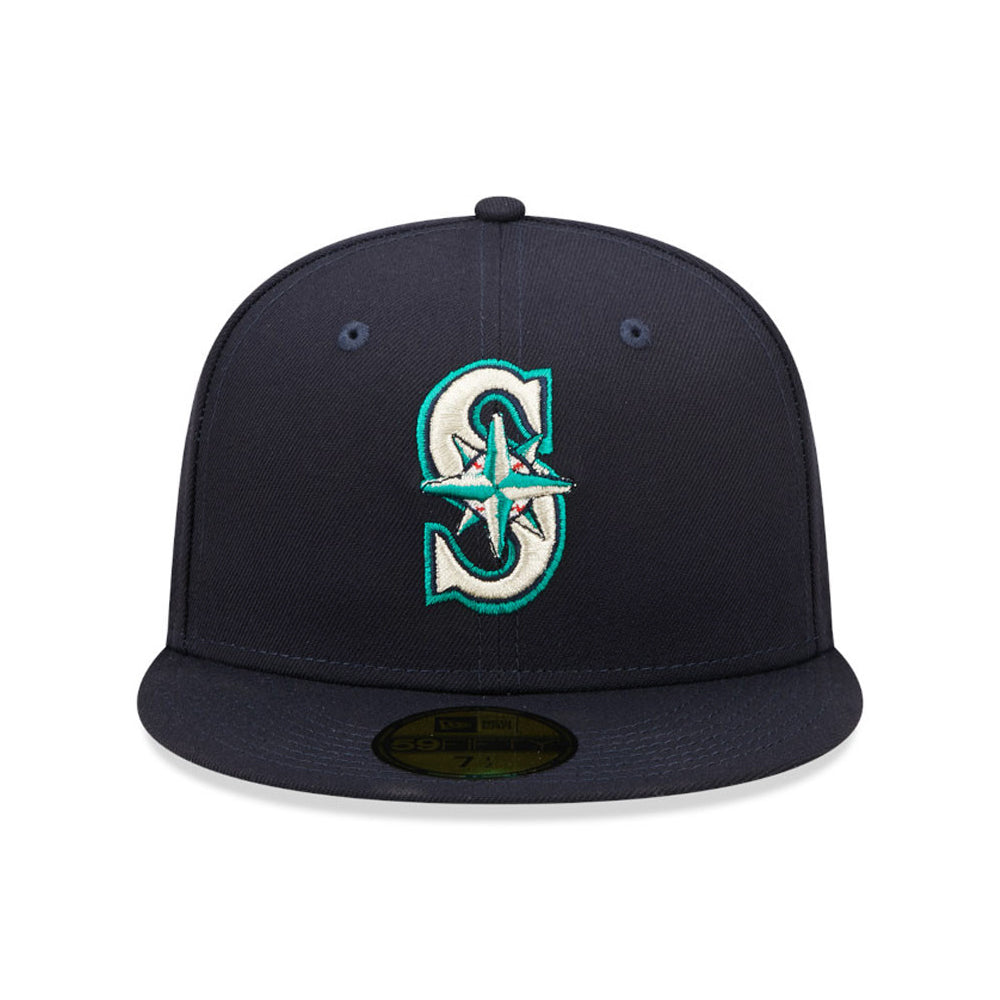 New Era 59FIFTY Seattle Mariners Baseball Cap - MLB On Field AC Perf - Navy Blue