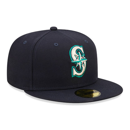 New Era 59FIFTY Seattle Mariners Baseball Cap - MLB On Field AC Perf - Navy Blue